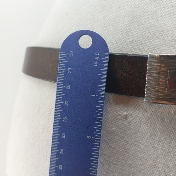 J Crew Brown Belt Genuine Italian Leather Small Casual Y2K Style - Picture 2 of 12